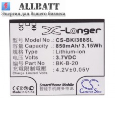 CameronSino аккумулятор для BBK i389 850mAh (CS-BKI368SL)