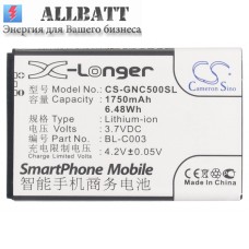 CameronSino аккумулятор для GIONEE C500 1750mAh (CS-GNC500SL)