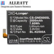 CameronSino аккумулятор для GIONEE E6 2000mAh (CS-GNE600SL)