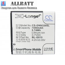 CameronSino аккумулятор для GIONEE GN320 1550mAh (CS-GNN320SL)