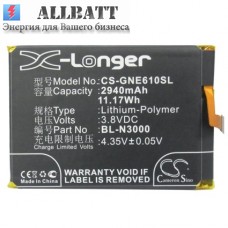 CameronSino аккумулятор для GIONEE E6 Mini 2940mAh (CS-GNE610SL)