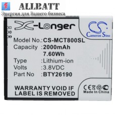 CameronSino аккумулятор для MOBISTEL Cynus T8 2000mAh (CS-MCT800SL)