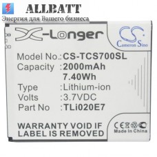 CameronSino аккумулятор для TCL S700T 2000mAh (CS-TCS700SL)