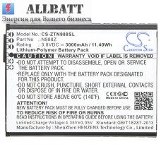 CameronSino аккумулятор для ZTE N988Z 3000mAh (CS-ZTN988SL)